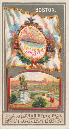 Boston, from the City Flags series (N6) for Allen & Ginter Cigarettes Brands, 1887. Creator: Allen & Ginter.