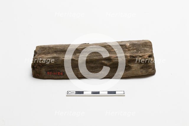 Fragment of wood with lacquer, Warring States period, 475-221 BCE. Creator: Unknown.