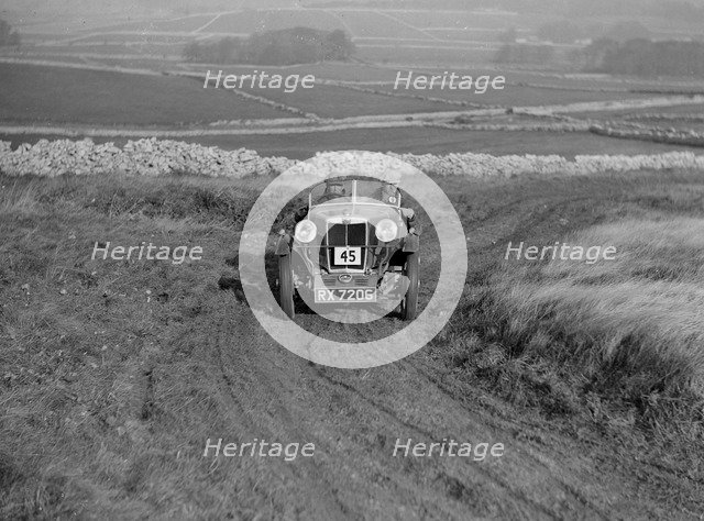 MG M type of LA Welch competing in the MCC Sporting Trial, 1930. Artist: Bill Brunell.