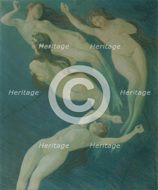 Mermaids, 1920. Creator: Wawra, Josef (1893-1935).