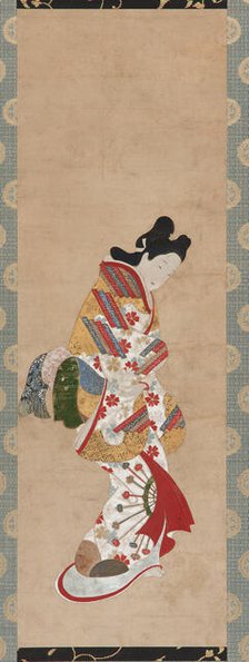 Standing figure of a woman, 18th century. Creator: Hishikawa Morofusa.