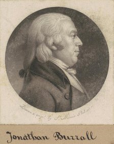 Jonathan Burrall, 1798-1803. Creator: Charles Balthazar Julien Févret de Saint-Mémin.