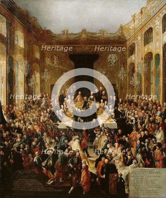 Court Banquet to celebrate the Engagement of Archduchess Marie Christine to Prince Albert of Saxony,