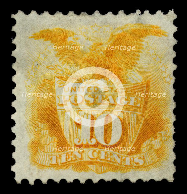 10c Shield and Eagle re-issue single, 1875. Creator: National Bank Note Company.