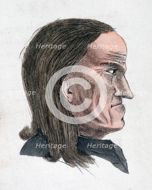The facial characteristics of a melancholic person, 1808. Artist: Johann Kaspar Lavater