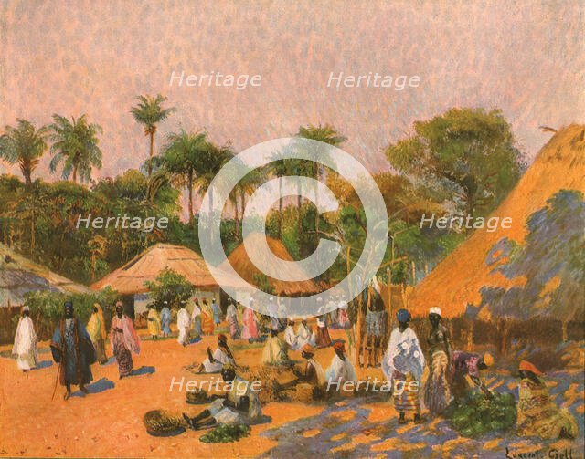 ''Le marche indigene de Konakry. D'apres le tableau de Laurent Gsell; L'Ouest Africain', 1914. Creator: Unknown.