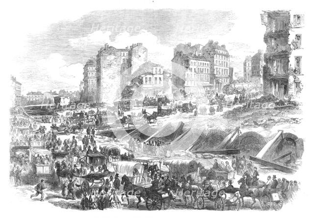 The Ruins of Paris: Porte Maillot and the Avenue de la Grande Armée, 1871. Creator: Unknown.