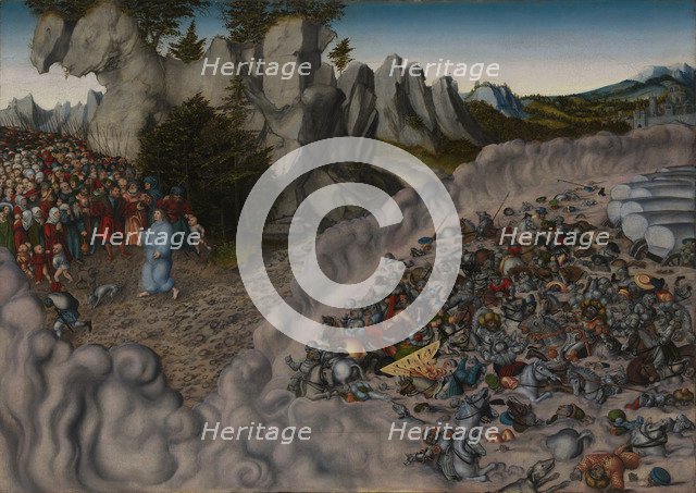 The Crossing of the Red Sea (Pharaoh's Hosts engulfed in the Red Sea), 1530.