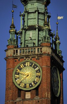 Clock Detail, Town Hall, Gdansk, Poland, 14th century (2015). Creator: Unknown.