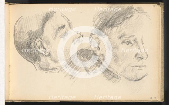 Two Heads, 1890/1896. Creator: Paul Cezanne.
