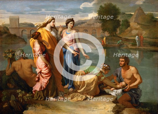 Moses Saved from the Water. Artist: Poussin, Nicolas (1594-1665)