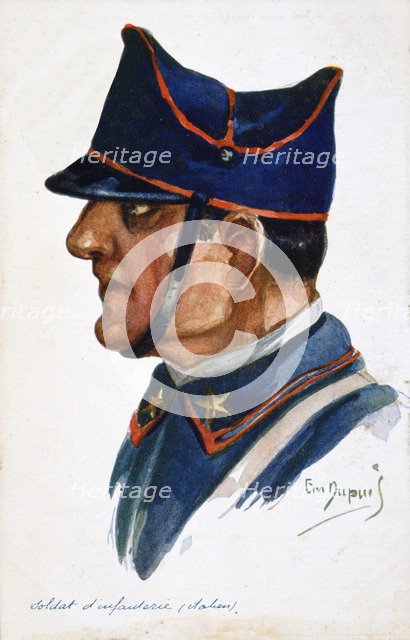 Italian infantry soldier, 1914-1918. Artist: Unknown
