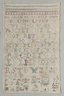 Sampler, 1751. Creator: Unknown.