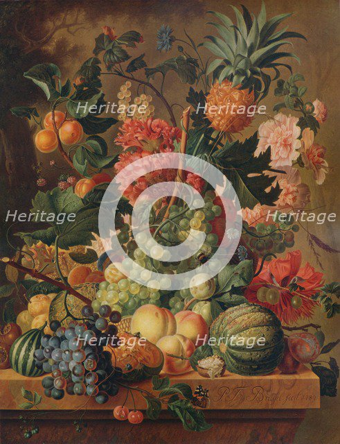 'Fruit and Flowers', 1789, (1938). Artist: Paul Theodor van Brussel.