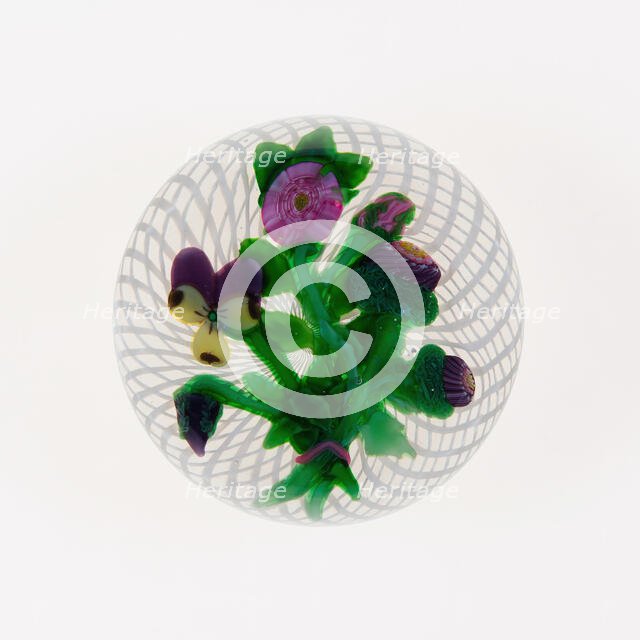 Paperweight, Clichy, c. 1845-60. Creator: Clichy Glassworks.