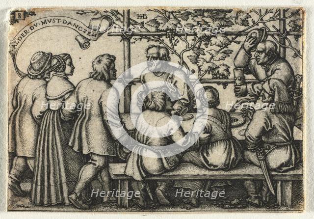 The Peasant Wedding or the Twelve Months: No. 8, 1546. Creator: Hans Sebald Beham (German, 1500-1550).
