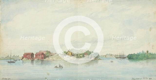 View of Hanasaari, 1873. Creator: Oscar Kleineh.