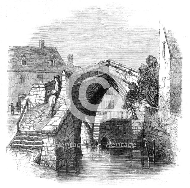 The Archaeological Institute of Great Britain and Ireland: Crowland Bridge, Lincolnshire, 1861. Creator: Unknown.