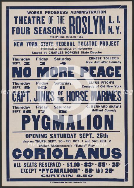 No More Peace 1, Roslyn, NY, 1937. Creator: Unknown.