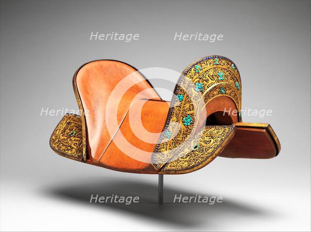 Set of Saddle Plates, Tibetan or Chinese, ca. 1400. Creator: Unknown.