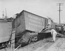 B & O Wreck - Washington, between c1910 and c1915. Creator: Bain News Service.