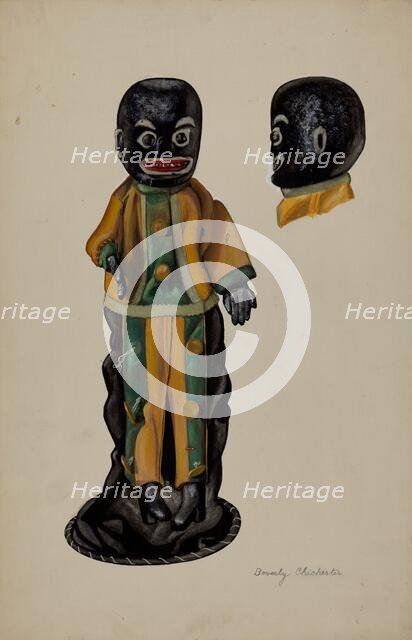 Negro Hand Puppet, c. 1936. Creator: Beverly Chichester.