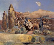 Landscape of the Moon's First Quarter, 1943. Creator: Paul Nash.