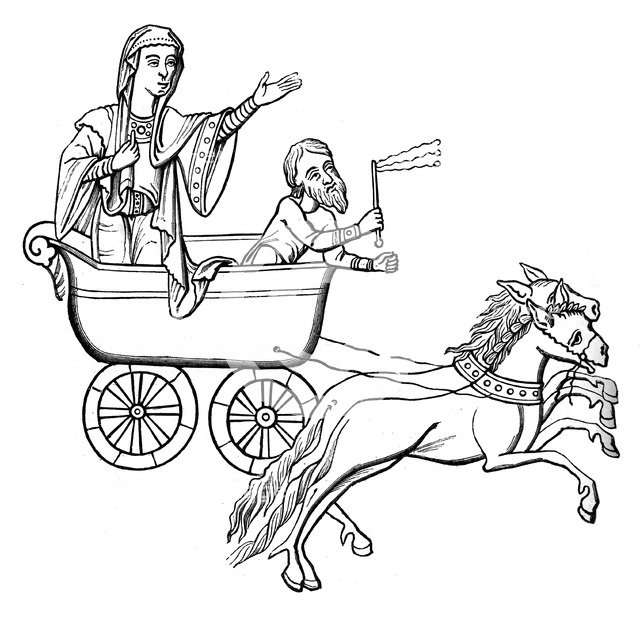 The carruca, 9th century, (1870). Artist: Unknown