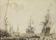 Ships near a Harbor, 1649. Creator: Experiens Sillemans.
