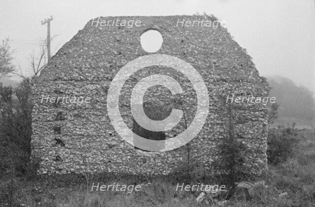 Tabby construction, ruins of supposed Spanish mission, St. Marys, Georgia, 1936. Creator: Walker Evans.