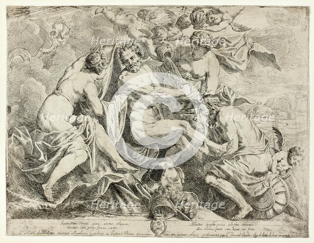 The Deification of Aeneas by Nymphs and Cupids, c. 1645. Creator: Daniel van den Dyck.