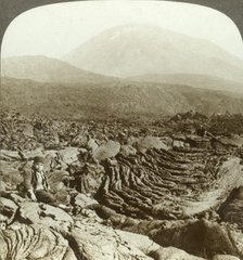 'In the wilderness of Lava, at base of Vesuvius, Italy', c1909. Creator: Unknown.