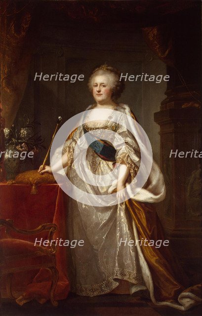 Portrait of Empress Catherine II (1729-1796), 1794. Artist: Lampi, Johann-Baptist von, the Elder (1751-1830)