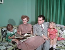The Nixon family at home, Spring Valley, Washington DC, USA, 1952. Artist: Unknown