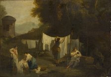 'The bleaching grounds (Peasants washing linen)', 1754-1802. Artist: George Romney.