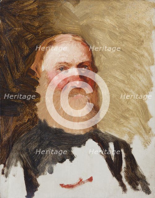 Head of a Bearded Man, between 1883-1890. Creator: Henryk Siemiradzki.