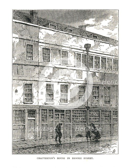 Chatterton's House in Brooke Street, 1878. Artist: Unknown.