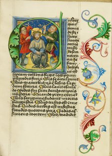 Initial C: The Mocking of Christ; Prayer Book, about 1470-1480. Creator: Workshop of Valentine Noh.