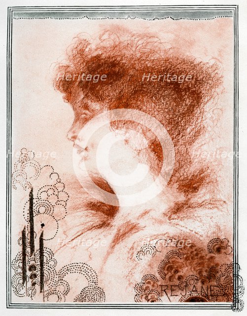 Portrait of a woman, 1898.Artist: Aubrey Beardsley