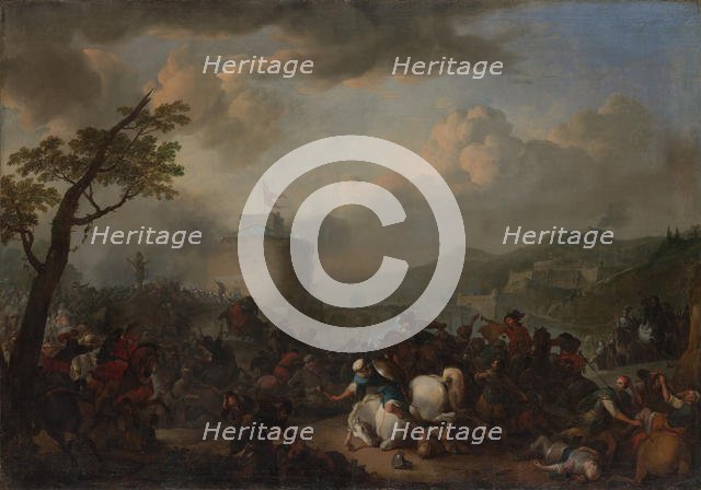 Battle Scene, 1671. Creator: Johannes Lingelbach.