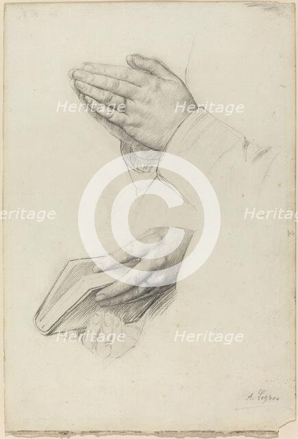 Two Studies of Hands. Creator: Alphonse Legros.