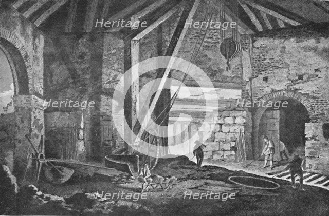 'Interior of a Smelting-House at Broseley, Shropshire', 1788, (1904). Artist: Unknown.
