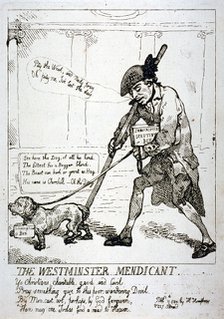 'The Westminster mendicant', 1784. Artist: Thomas Rowlandson