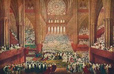 Thumbnail image of The Coronation of King George IV in Westminster Abbey, London, 1821 (1906).  Artist: Pugin & Stephanoff.