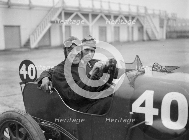 BS Marshall in his Aston Martin at the JCC 200 Mile Race, Brooklands, Surrey, 1921. Artist: Bill Brunell.