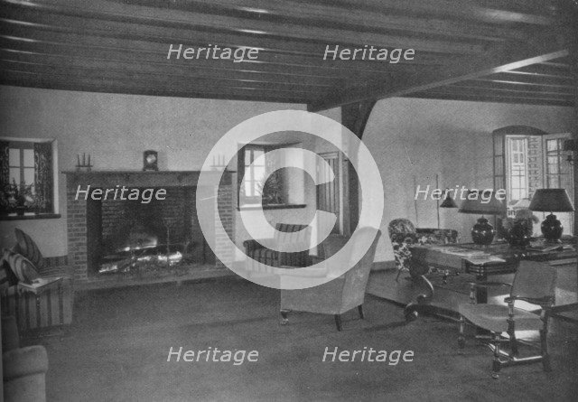 Fireplace in the dining room, Plainfield Country Club, Planfield, New Jersey, 1925. Artist: Unknown.