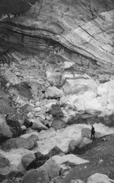 Glacier and glacial stream, between c1900 and 1923. Creator: Unknown.