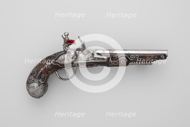 Combination Flintlock Pistol and Concealed Dagger, Italian, Bargi, ca. 1690. Creator: Matteo Cecchi.