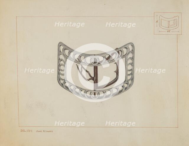 Knee Buckles, c. 1937. Creator: James M. Lawson.