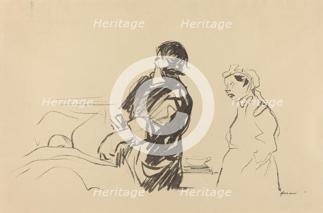 Hospital Scene, c. 1914/1919. Creator: Jean Louis Forain.